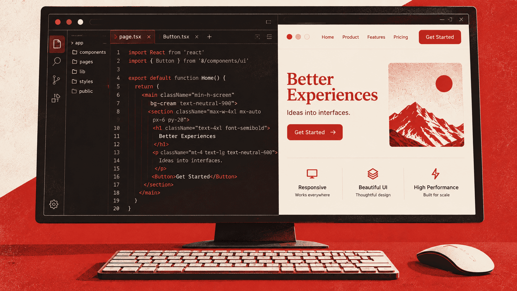 Frontend development with React, Next.js, and TypeScript